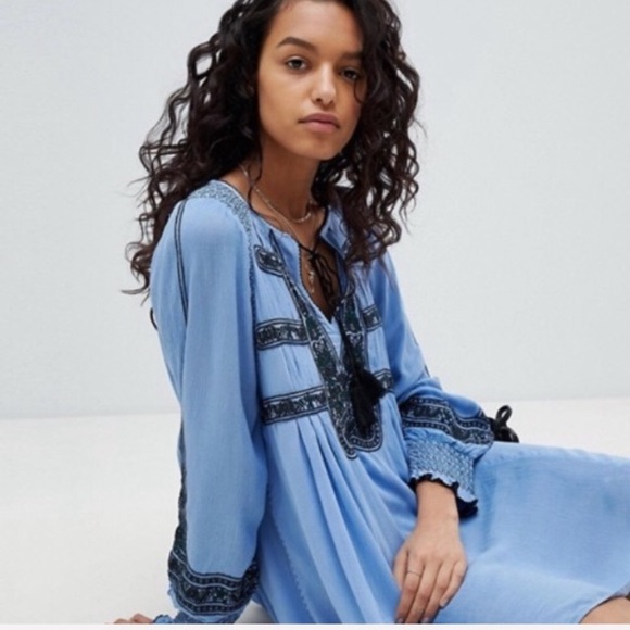Free People Dresses & Skirts - Free People Willow Wind Dress Tunic Dress Flowy 
Size small